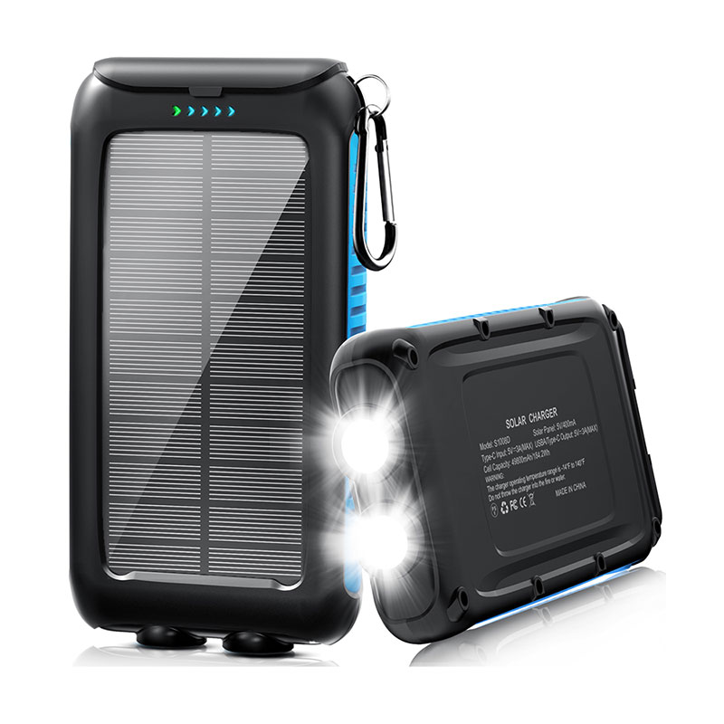 Power Bank cu panou solar de 30000 mAh